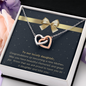 New Mom / Daughter / From Parents to Daughter / Happy Mother's Day / Two Interlocking Hearts Necklace