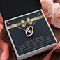 New Mom / Daughter / From Parents to Daughter / Happy Mother's Day / Two Interlocking Hearts Necklace