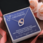 Girlfriend / Flowers will fade / Girlfriend Gift / Interlocking Hearts Necklace