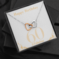 Happy Birthday / 60 & Fabulous / Interlocking Hearts Necklace