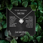 Birthday necklace for mom, Black and white box for mom, amazing mom