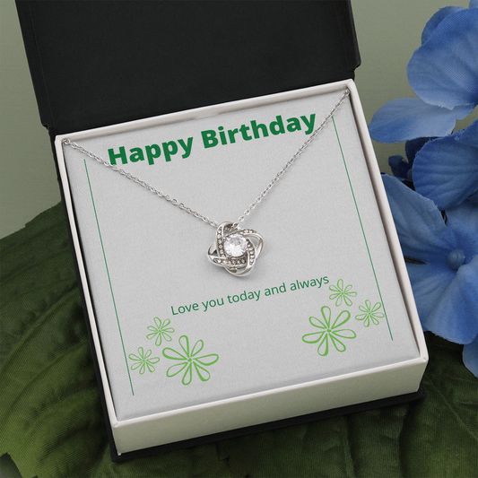 Happy Birthday / Love Knot Necklace