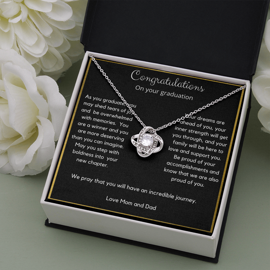 Graduate / Graduation Gift for her / Love Knot Necklace Gift
