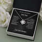 Amazing Mom / Single Parent Mom / Love Knot Necklace