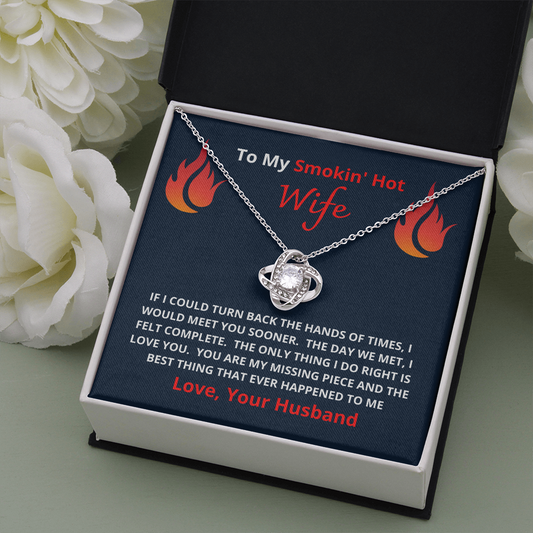 smokin hot wife gift, beautiful wife gift, unique wife gift, unique wife necklace, unique gift from husband, husband funny gift for wife, funny gift for wife