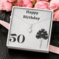 Happy Birthday / 50 and balloons to celebrate / Alluring Beauty Necklace
