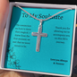 To My Soulmate / Soulmate Gift / Life's Journey Gift / Stainless Steel Cross Necklace