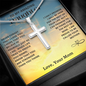 My Amazing Daughter - You Are Stronger - Stainless Steel Cross Necklace