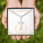 Happy Birthday / Happy 60th Birthday / Stainless Steel Cross Necklace
