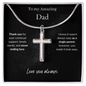 Amazing Dad / Single Parent Dad / Stainless Steel Cross Necklace