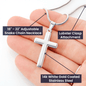 Happy Birthday / Happy 60th Birthday / Stainless Steel Cross Necklace