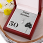 Happy Birthday / 50 and balloons to celebrate / Alluring Beauty Necklace