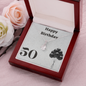 Happy Birthday / 50 and balloons to celebrate / Alluring Beauty Necklace
