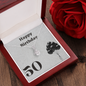 Happy Birthday / 50 and balloons to celebrate / Alluring Beauty Necklace
