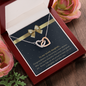 New Mom / Daughter / From Parents to Daughter / Happy Mother's Day / Two Interlocking Hearts Necklace
