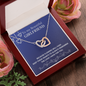 Girlfriend / Flowers will fade / Girlfriend Gift / Interlocking Hearts Necklace