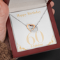 Happy Birthday / 60 & Fabulous / Interlocking Hearts Necklace