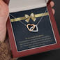 New Mom / Daughter / From Mom to Daughter / Happy Mother's Day / Two Interlocking Hearts Necklace