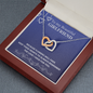 Girlfriend / Flowers will fade / Girlfriend Gift / Interlocking Hearts Necklace