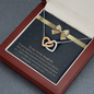 New Mom / Daughter / From Parents to Daughter / Happy Mother's Day / Two Interlocking Hearts Necklace