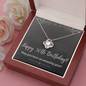Happy 50th Birthday / 50th Birthday for Her / Love Knot Necklace