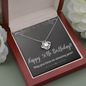 Happy 50th Birthday / 50th Birthday for Her / Love Knot Necklace