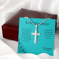 To My Soulmate / Soulmate Gift / Life's Journey Gift / Stainless Steel Cross Necklace