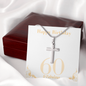 Happy Birthday / Happy 60th Birthday / Stainless Steel Cross Necklace