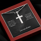 Amazing Dad / Single Parent Dad / Stainless Steel Cross Necklace