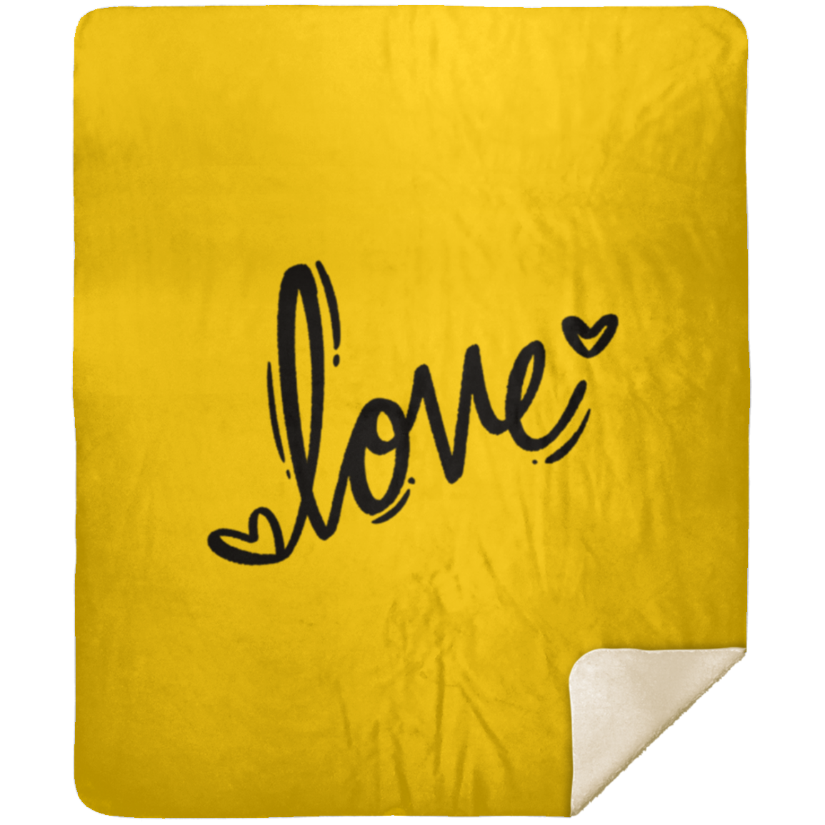 Love w/two Small Hearts - Premium Sherpa Blanket