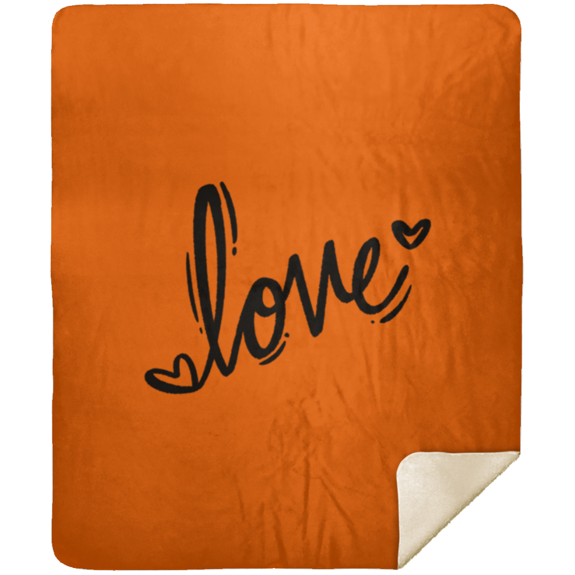 Love w/two Small Hearts - Premium Sherpa Blanket