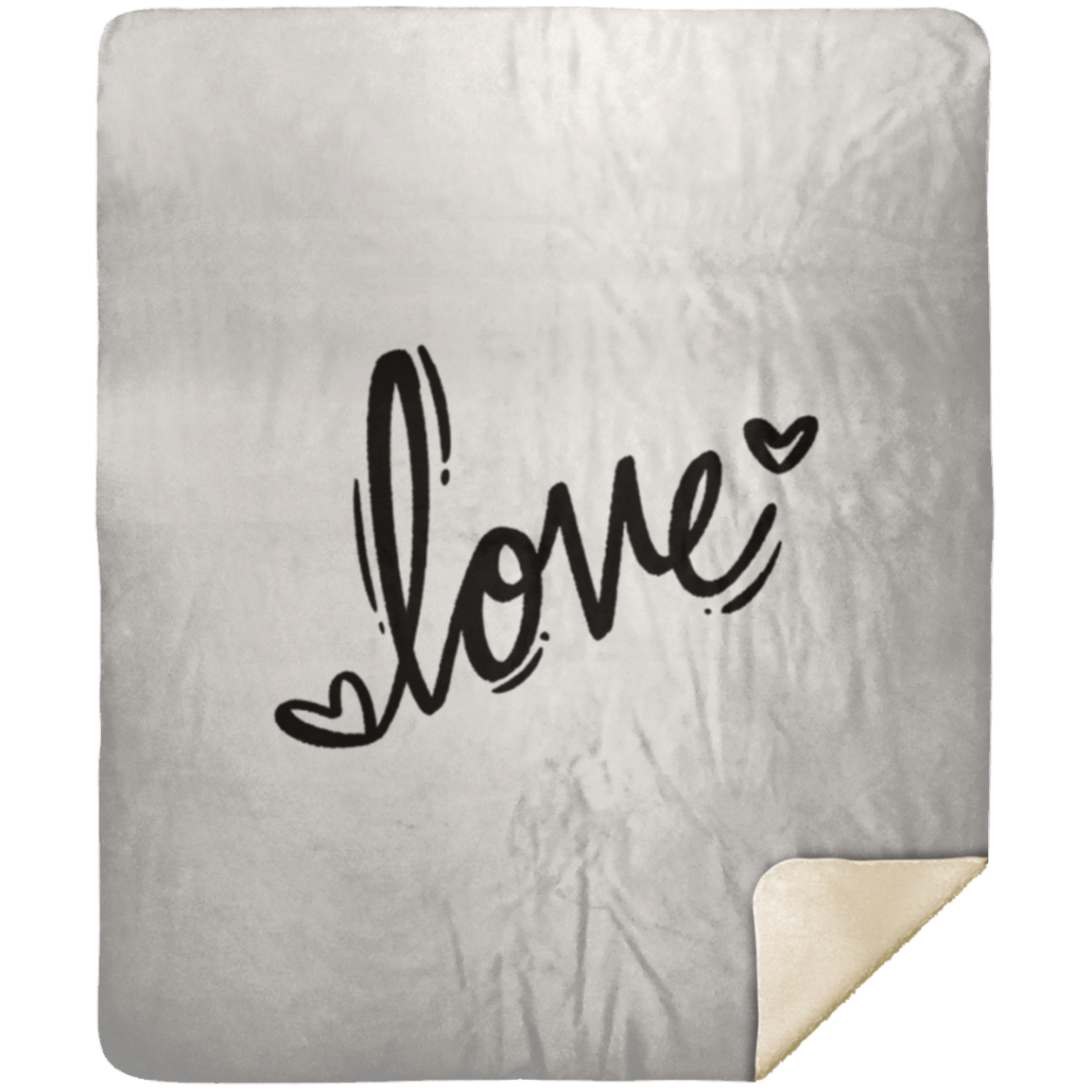 Love w/two Small Hearts - Premium Sherpa Blanket