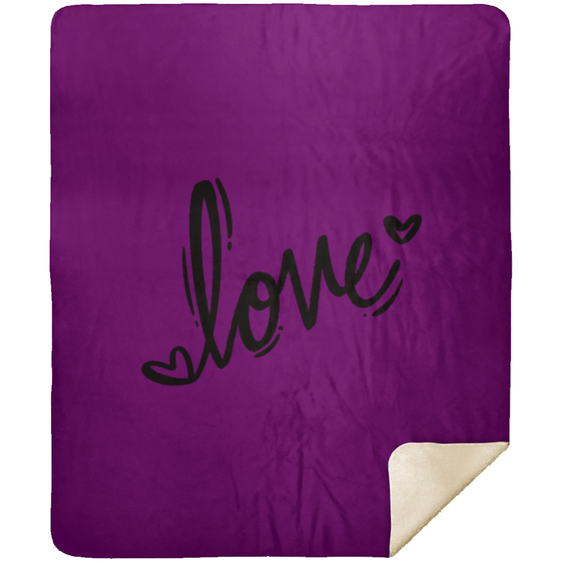 Love w/two Small Hearts - Premium Sherpa Blanket