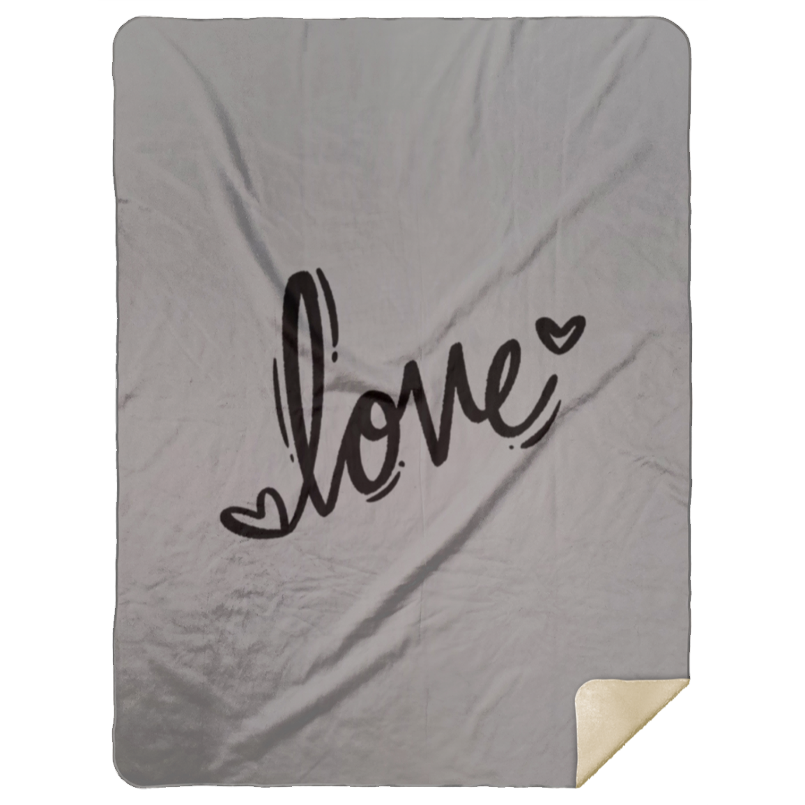 Love w/two Small Hearts - Premium Sherpa Blanket