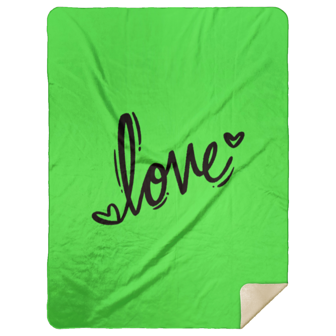 Love w/two Small Hearts - Premium Sherpa Blanket