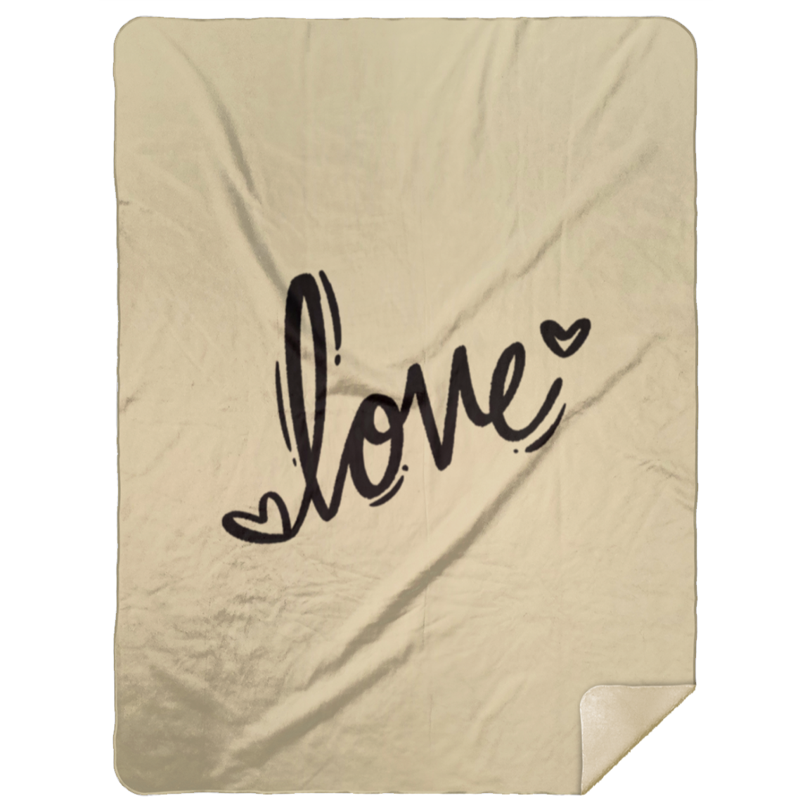 Love w/two Small Hearts - Premium Sherpa Blanket