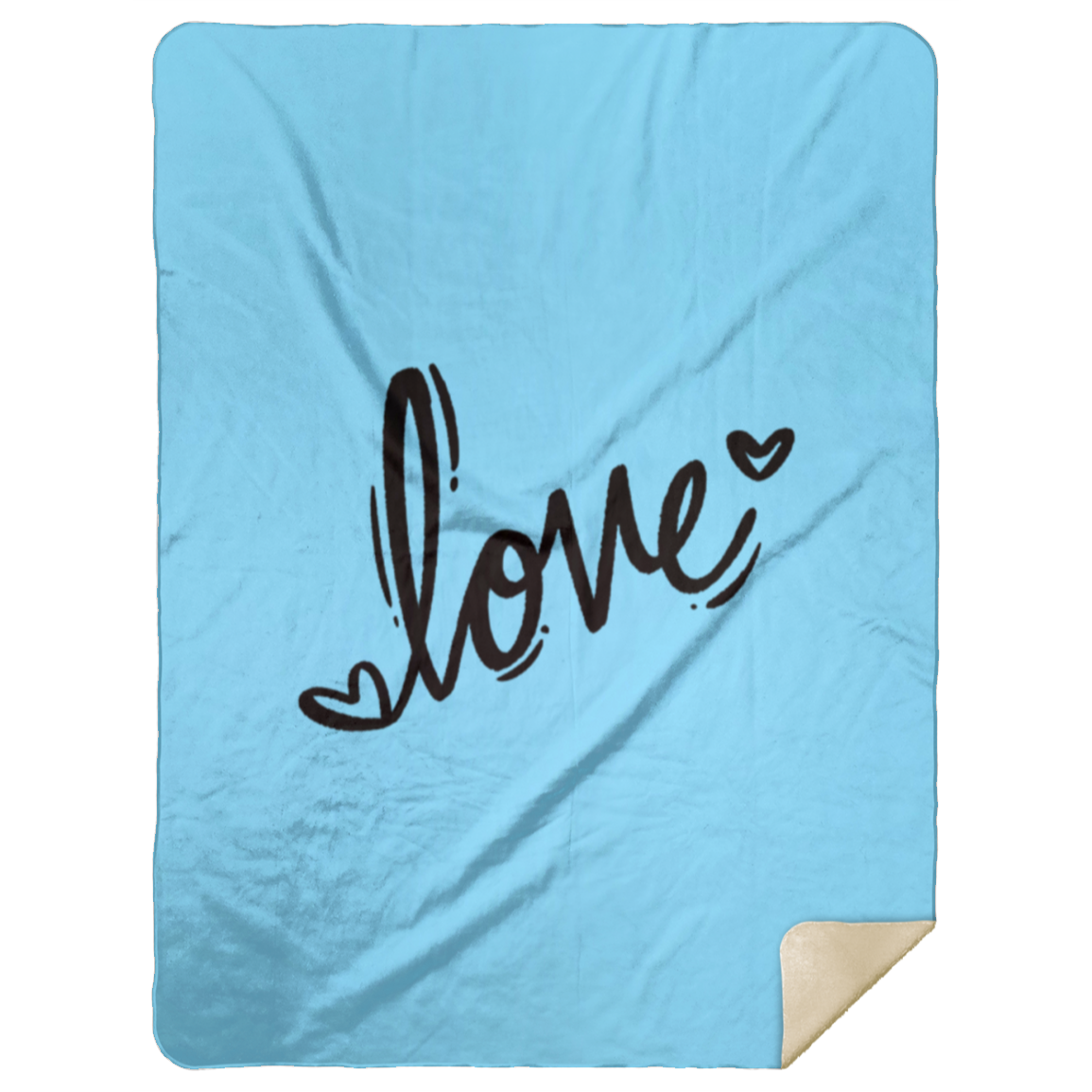 Love w/two Small Hearts - Premium Sherpa Blanket