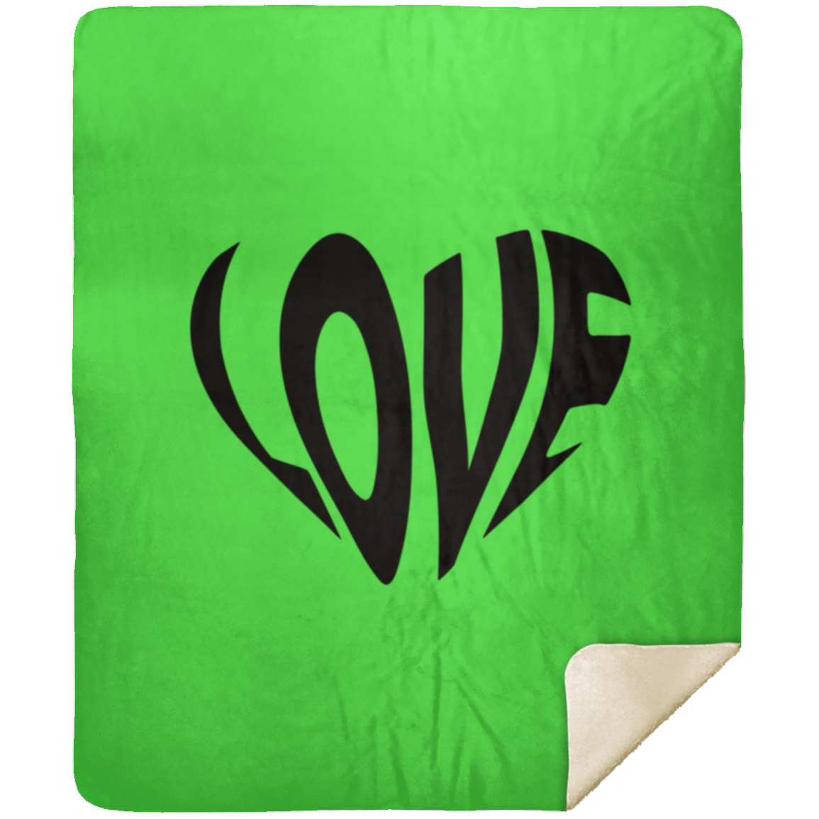 Heart with Love - Premium Sherpa Blanket