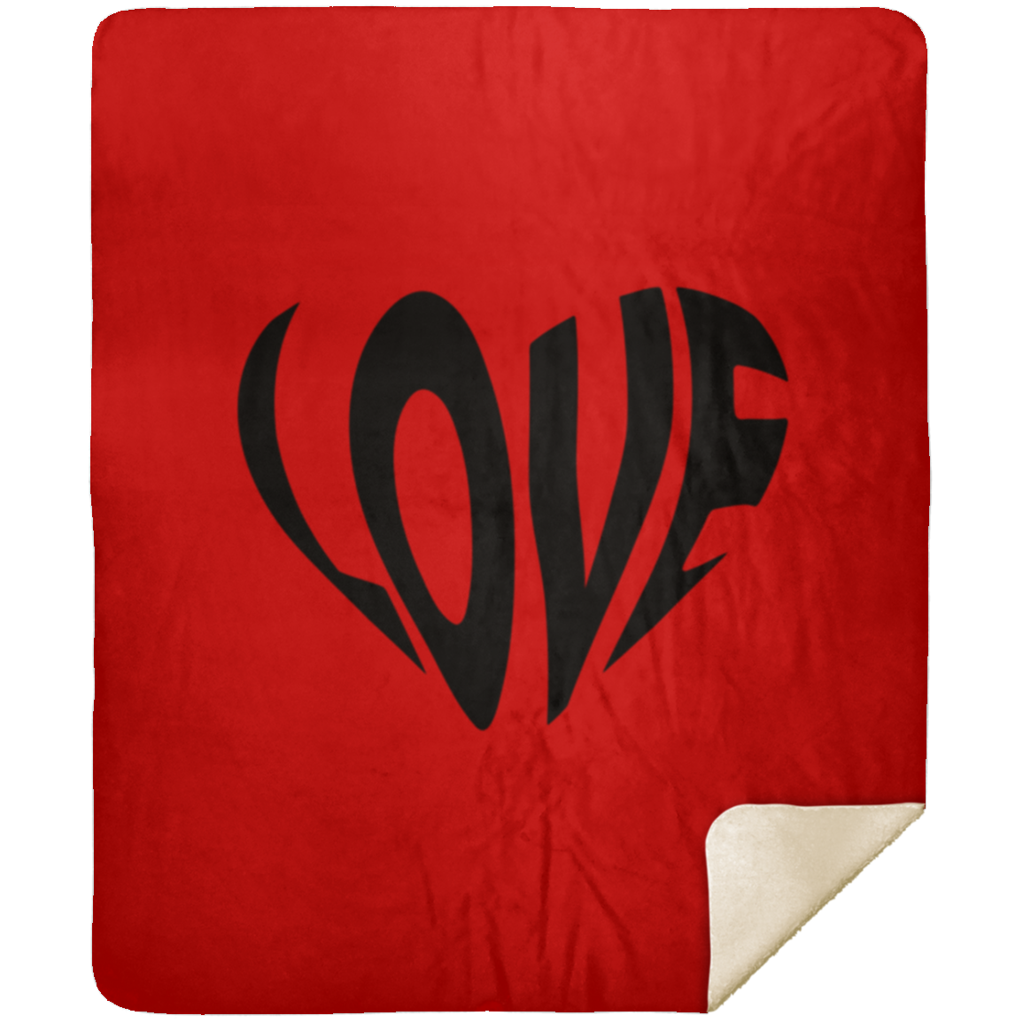 Heart with Love - Premium Sherpa Blanket