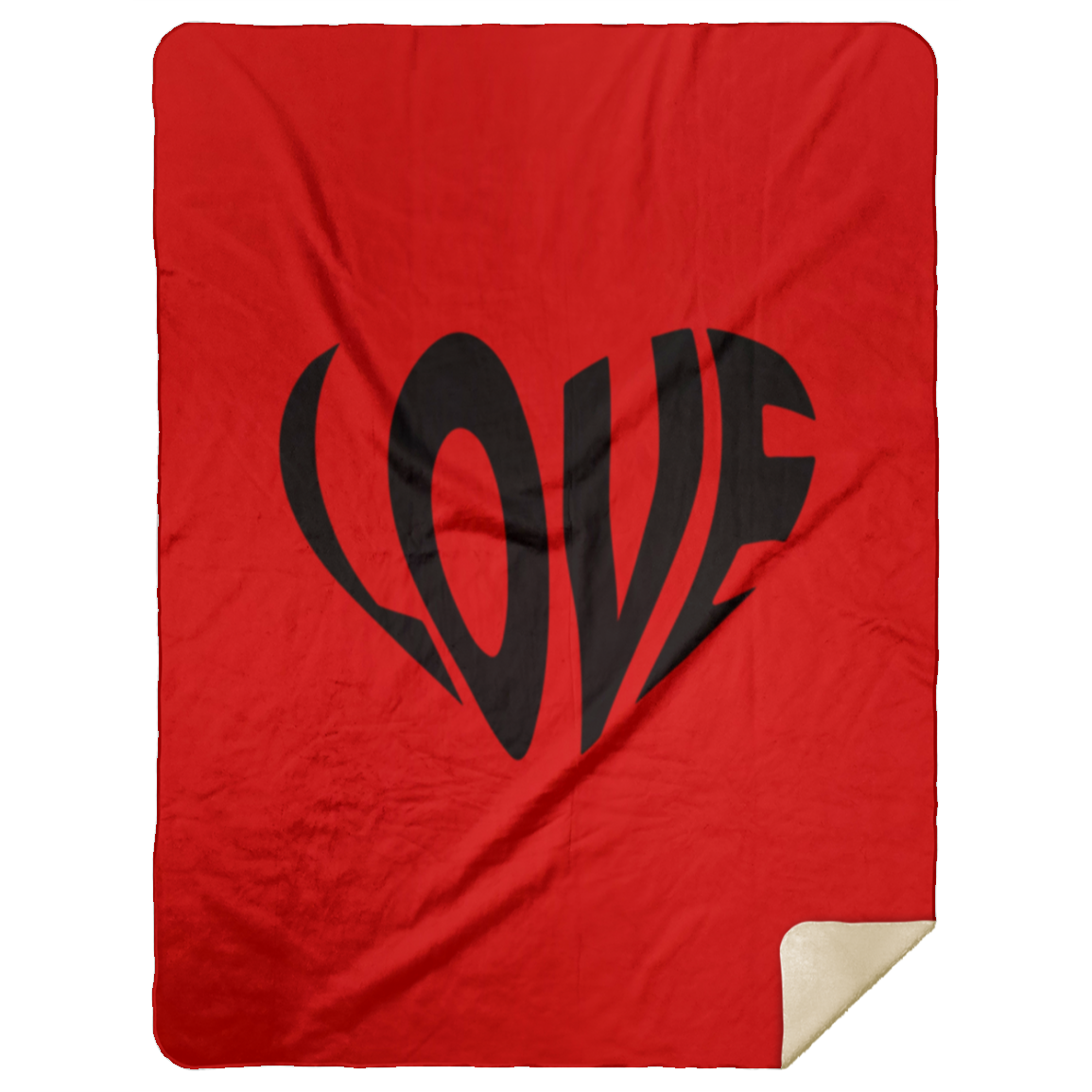 Heart with Love - Premium Sherpa Blanket