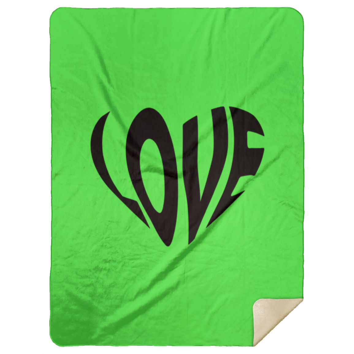 Heart with Love - Premium Sherpa Blanket