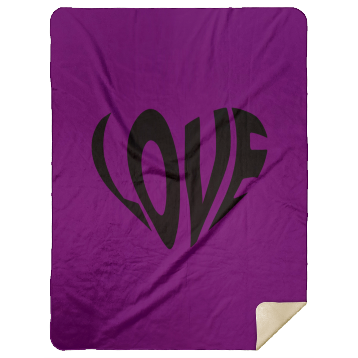 Heart with Love - Premium Sherpa Blanket