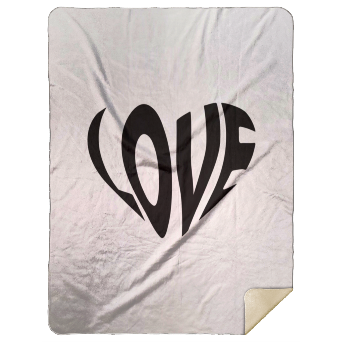 Heart with Love - Premium Sherpa Blanket