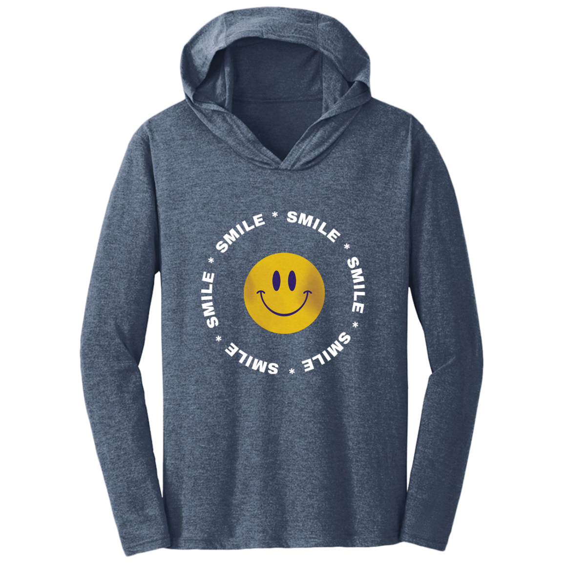 Smile with Smiley Face (wht) - T-Shirt Hoodie