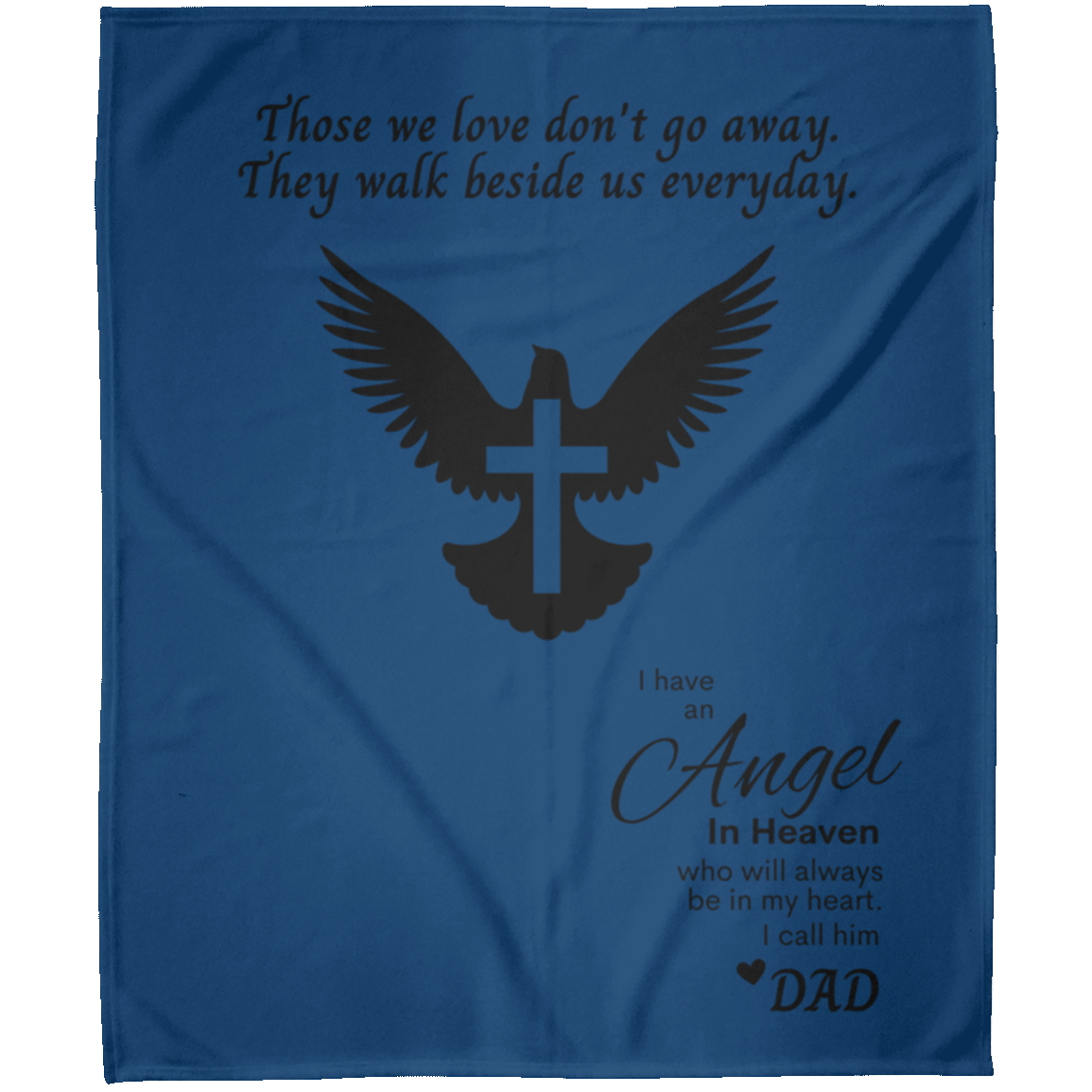 Memory Blanket for Dad (Dove) - Arctic Fleece Blanket 50x60