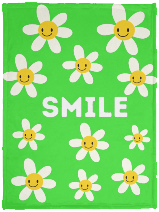 Smile - Cozy Plush Fleece Blanket - 30x40