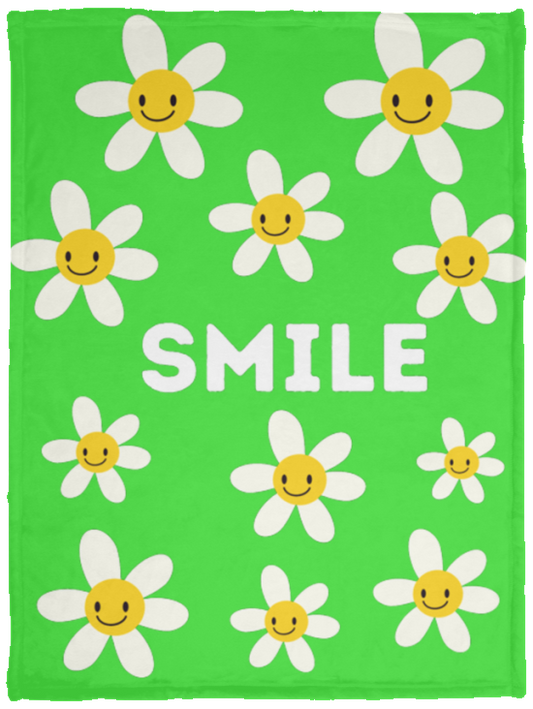 Smile - Cozy Plush Fleece Blanket - 30x40