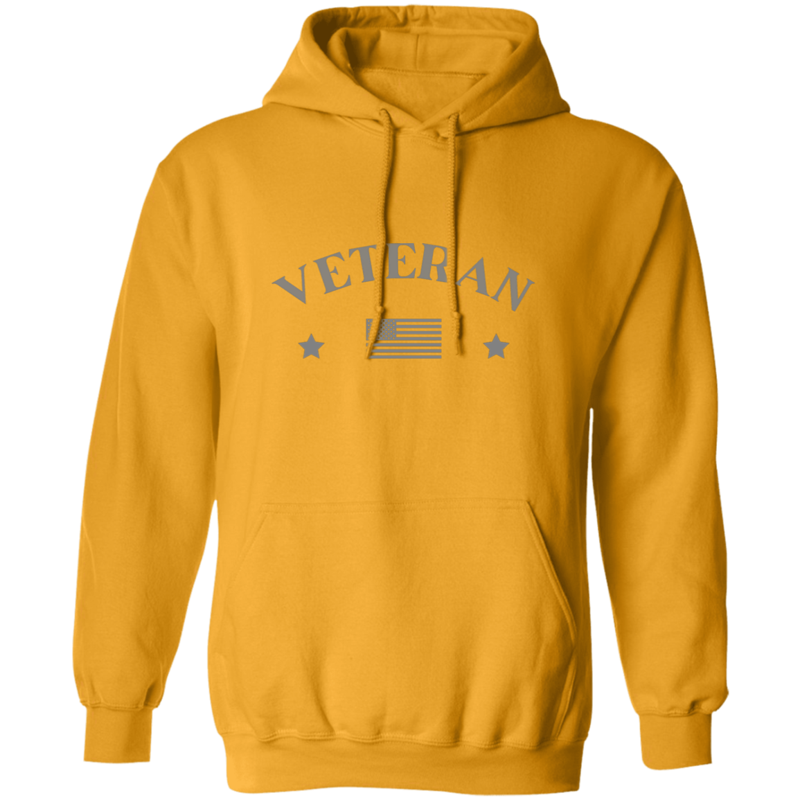 Veteran Pullover with Flag Hoodie (GRY)