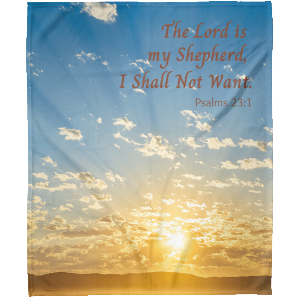 The Lord is my Shepherd (Sunrise) -  Arctic Fleece Blanket 50x60