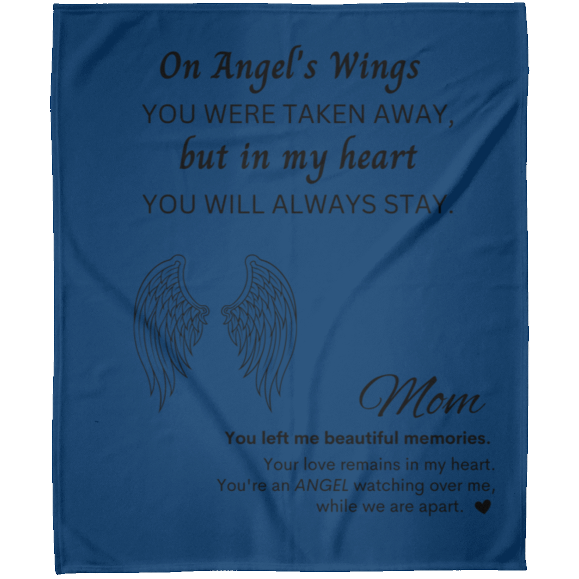 Memory Blanket for Mom ( Angel's Wings) -  Arctic Fleece Blanket 50x60